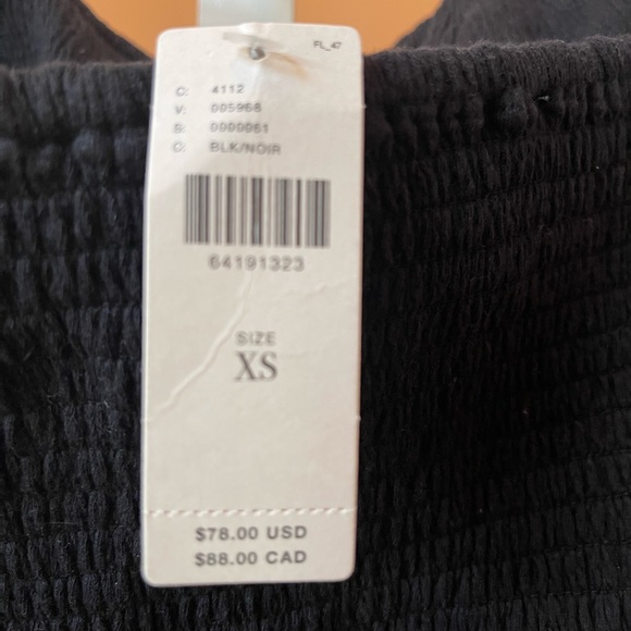 Anthropologie NWT bustier top with boning; smocked back, XS & M but runs large - Picture 15 of 16